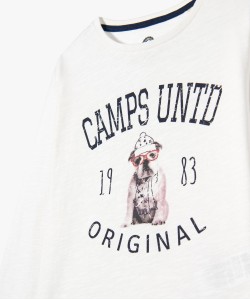 Tee-shirt fille à manches longues avec motif chien - Camps United